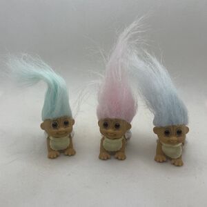 Vintage Lot Of 3 Russ Troll Babies - Crawlers